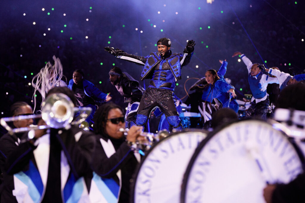 Usher at Super Bowl LVIII Halftime Show.