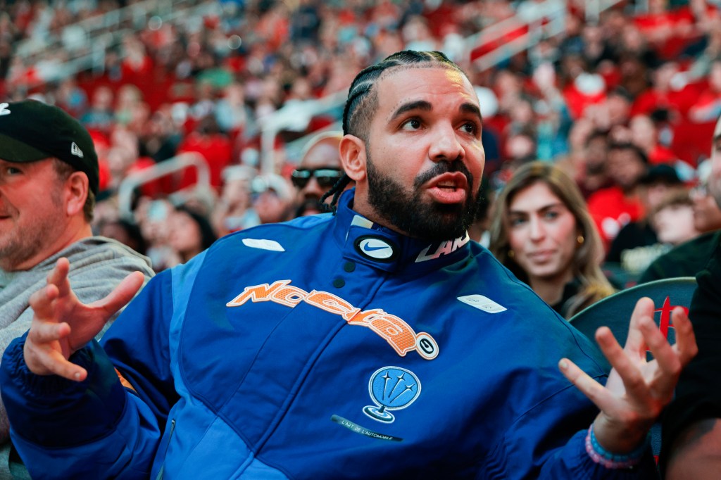 Drake At Basketball Game