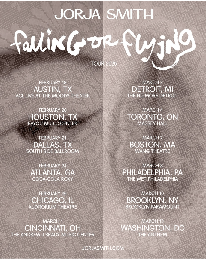 Jorja Smith's Falling or Flying North American Tour 2025  dates.