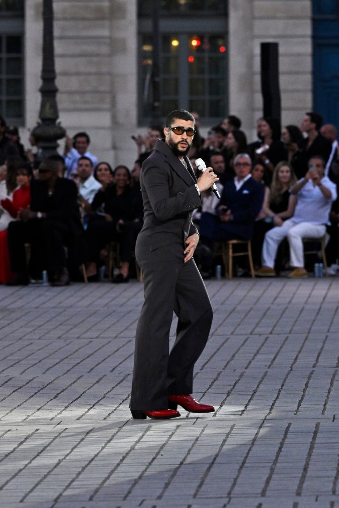 Bad Bunny performing