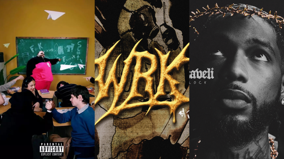 Split Images Of Dave Blunts, J.I.D., Key Glock Cover Art