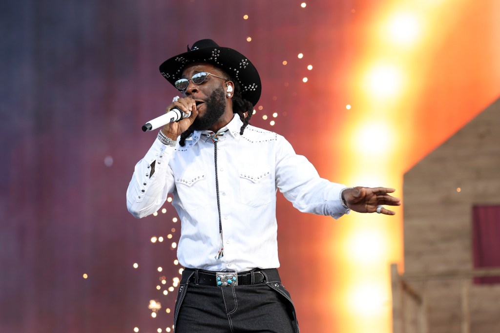 Burna Boy performs during day three of Wireless Festival 2025