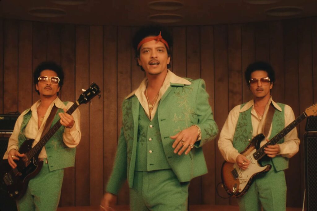 A photo of Bruno Mars in his "I Just Might" video